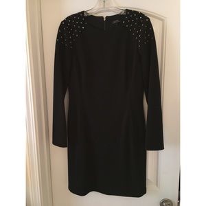Little Black Dress with studded shoulder